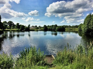 A view of Alderford Lake in Shropshire