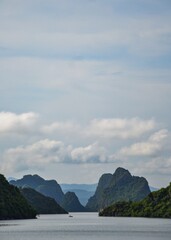 Dreamy picturesque sea landscape of Ha Long Bay, Vietnam. Unesco heritage