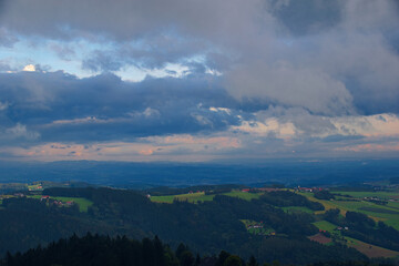 Fototapeta premium View from Kirchschlag near Linz into the distance