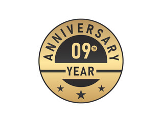 09 years anniversary image vector logotype 