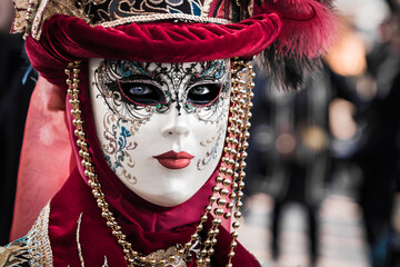 Masked lady at the Venice Carnival