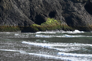 Rocky shoreline along Washington Coast.