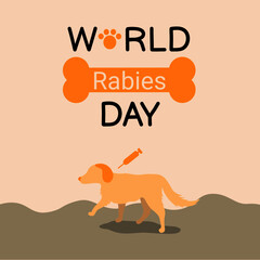 World Rabies Day Poster Illustration