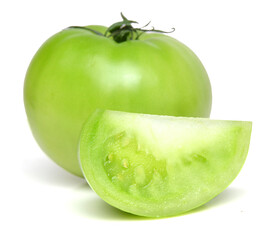 Studio shot of green tomato