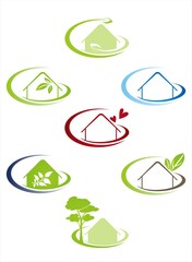 Obraz premium Home , architecture , icon, business logo design 