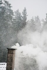 Obraz na płótnie Canvas Winter smoke