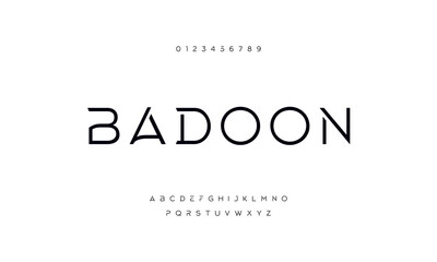 Typography technology electronic future creative font. Alphabet designs fonts set a to z.