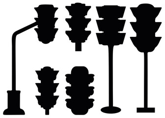 Traffic lights for a street crossing in the set.