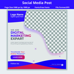 Digital marketing Social media post template