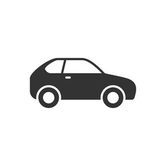 Compact hatchback car glyph icon