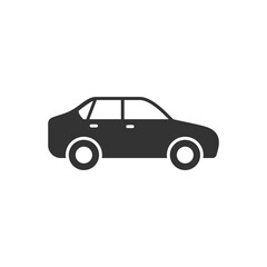Sedan car glyph icon or vehicle concept