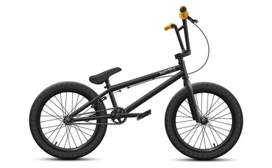 Black BMX bicycle mockup - right side view