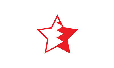 Fototapeta premium Bahrain flag star country symbol vector illustration