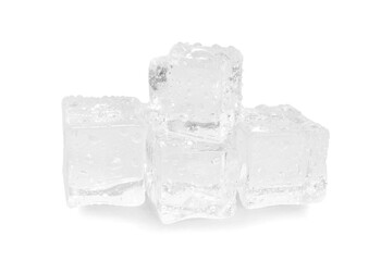 Ice on a white background an isolated on white background