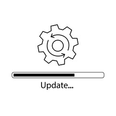 Settings update icon. update. Vector illustration eps 10