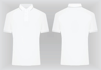 White man polo t shirt. vector illustration