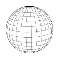 abstract vector wireframe sphere glowing. Vector illustration eps 10