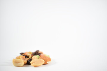 different views of nuts and seeds on a white background