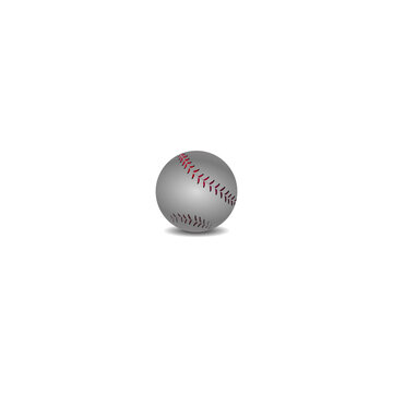 Realistic baseball ball icon. Vector illustration eps 10