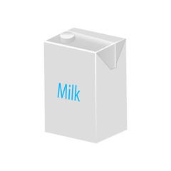 Milk realistic packaging icon. Vector illustration eps 10