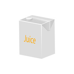 Realistic juice packaging icon. Vector illustration eps 10