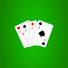 Realistic poker cards icon. Vector illustration eps 10