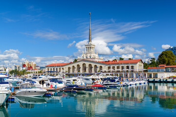 Seaport, main marine station, Sochi, Russia 