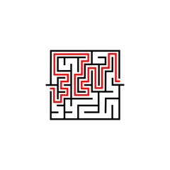 abstract vector maze logo solution icon. Vector illustration eps 10