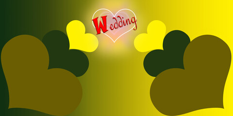 Yellow Color Wedding Background