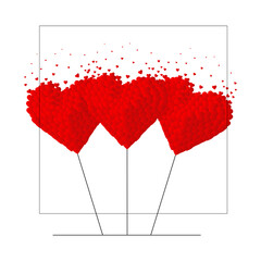 valentines day heart balloons on icon. Vector illustration eps 10