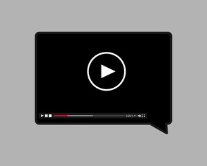 player video chat frame icon. Vector illustration eps 10