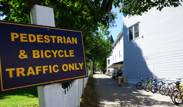 Bike Lane On Mackinac Island