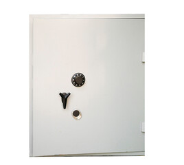 safe door with a dial for dialing a code and a lock. preservation of finances, contribution.