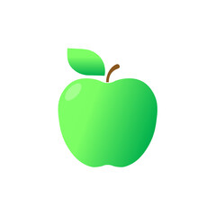Realistic green apple icon. Vector illustration eps 10
