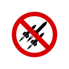 prohibited rockets and weapons. Vector illustration eps 10