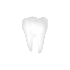 Icon realistic human tooth. Vector illustration eps 10