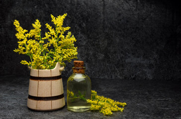 Golden Rod oil, prepared from organically grown and wild-crafted herbs
