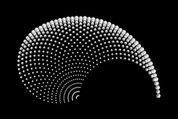 Dotted Halftone Vector Spiral Pattern or Texture