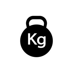 Icon of black kettlebell sign. Vector illustration eps 10