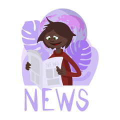 Man read the news. News newspaper