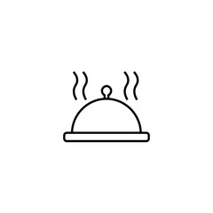 Fototapeta premium Icon of black sign of hot food. Vector illustration eps 10