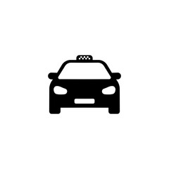 Black taxi car icon. Vector illustration eps 10