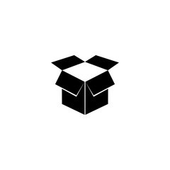 Box black sign icon. Vector illustration eps 10