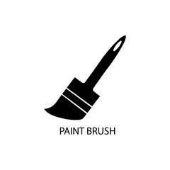 Paint brush black sign icon. Vector illustration eps 10