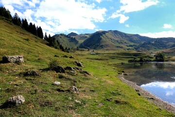 Lac du col de Joux-Plane en haute-Savoie