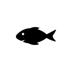 Fish black sign icon. Vector illustration eps 10