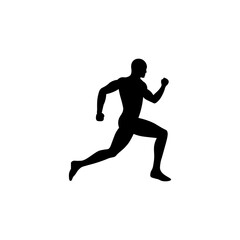 Fototapeta na wymiar Icon of black sign running man. Vector illustration eps 10