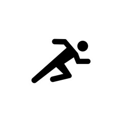 running man black sign icon. Vector illustration eps 10