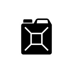 black canister sign icon with gasoline. Vector illustration eps 10