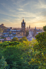A view from Calton Hill over Edinburgh, City of Edinburgh, Scotland, United Kingdom, Europe.